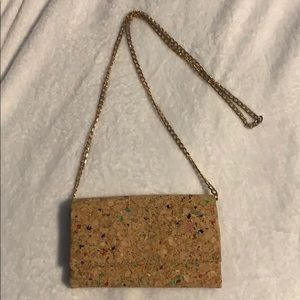 Rainbow Cork Tri-Fold Clutch